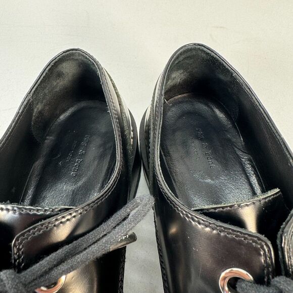 Rag & Bone Kenton Leather Lace-Up Oxford Black white brogues Size EU 38.5 US 8 main image 7